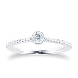 Jenny Packham Platinum 0.33 Carat Diamond 6 Claw Single Stone Ring