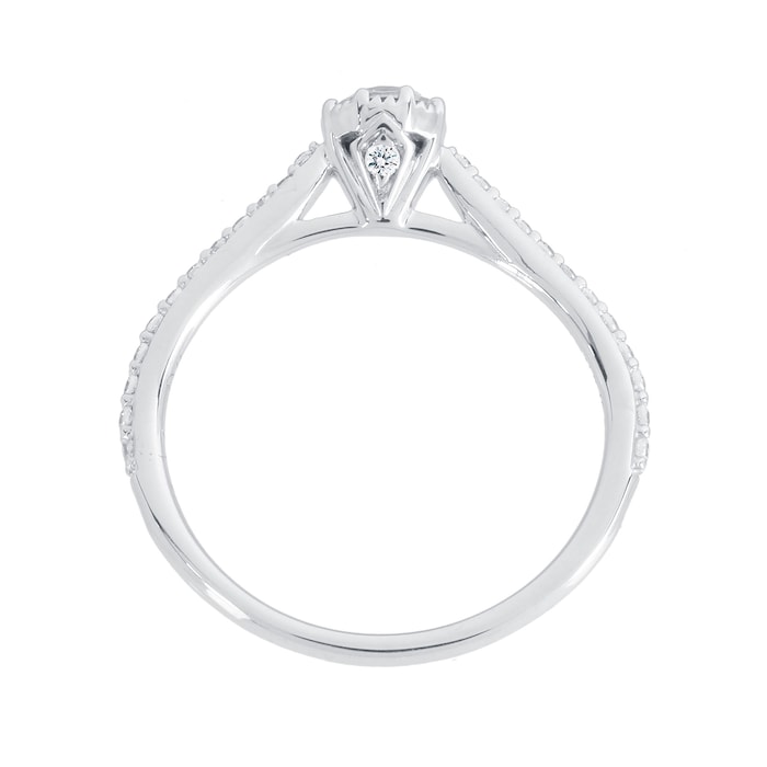 Jenny Packham Platinum 0.50 Carat Diamond 8 Claw Single Stone Ring - Ring Size M