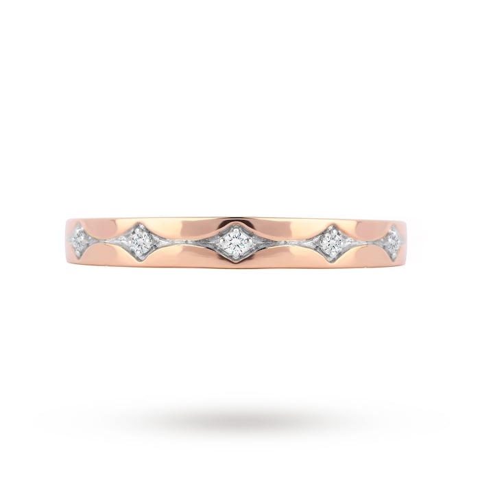 Jenny Packham 18ct Rose Gold 0.05cttw Band Ring