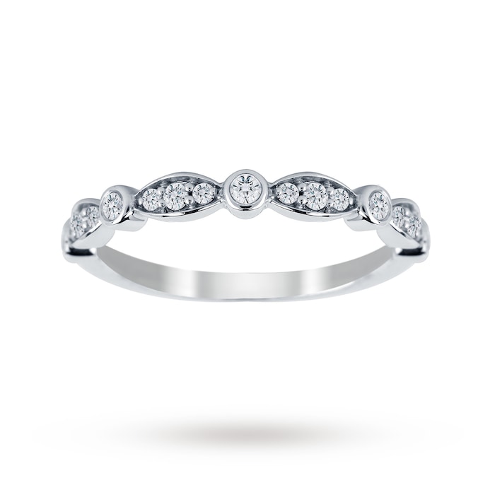 Jenny Packham 18ct White Gold 0.20cttw Band Ring