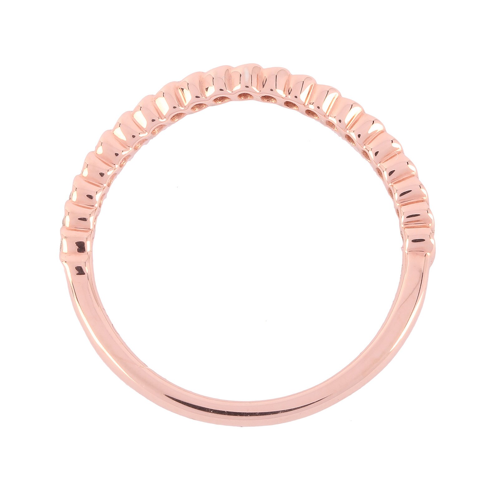 Jenny Packham 18ct Rose Gold 0.15cttw Twist Dip Band Ring Jenny Packham 18ct Rose Gold 0.15cttw Twist Dip Band Ring