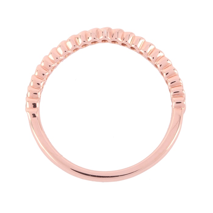 Jenny Packham 18ct Rose Gold 0.15cttw Twist Dip Band Ring - Ring Size I