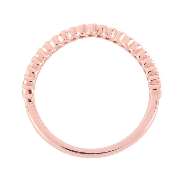 Jenny Packham 18ct Rose Gold 0.15cttw Twist Dip Band Ring