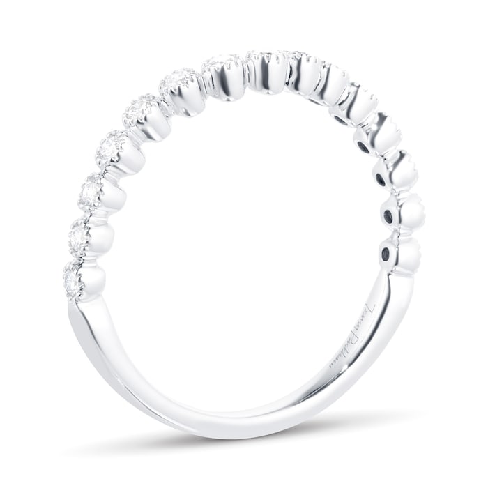 Jenny Packham 18ct White Gold 0.20cttw Bead Edge Band Ring