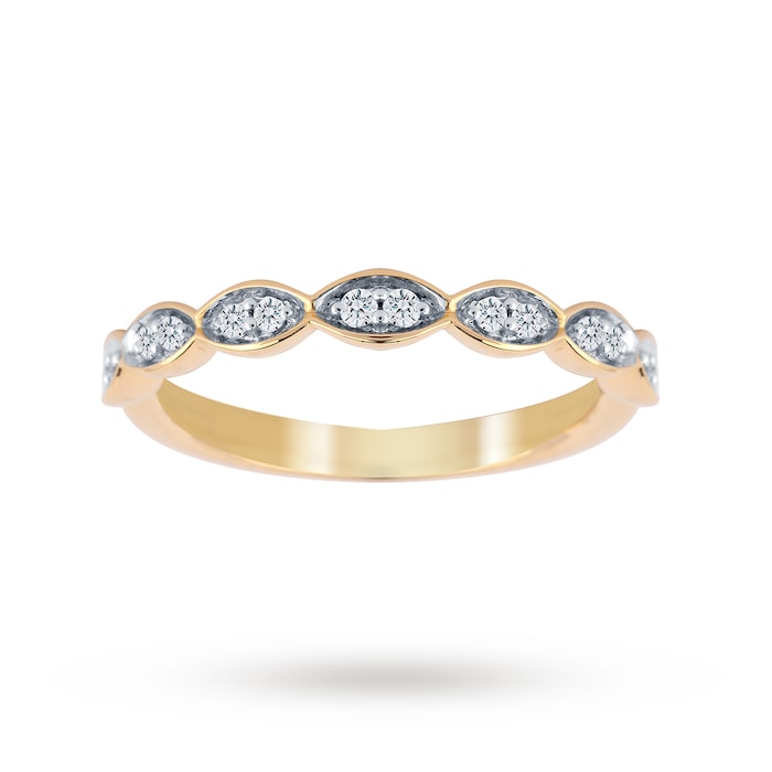 Jenny Packham 18ct Yellow Gold 0.14cttw Band Ring