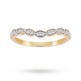 Jenny Packham 18ct Yellow Gold 0.15cttw Dip Band Ring