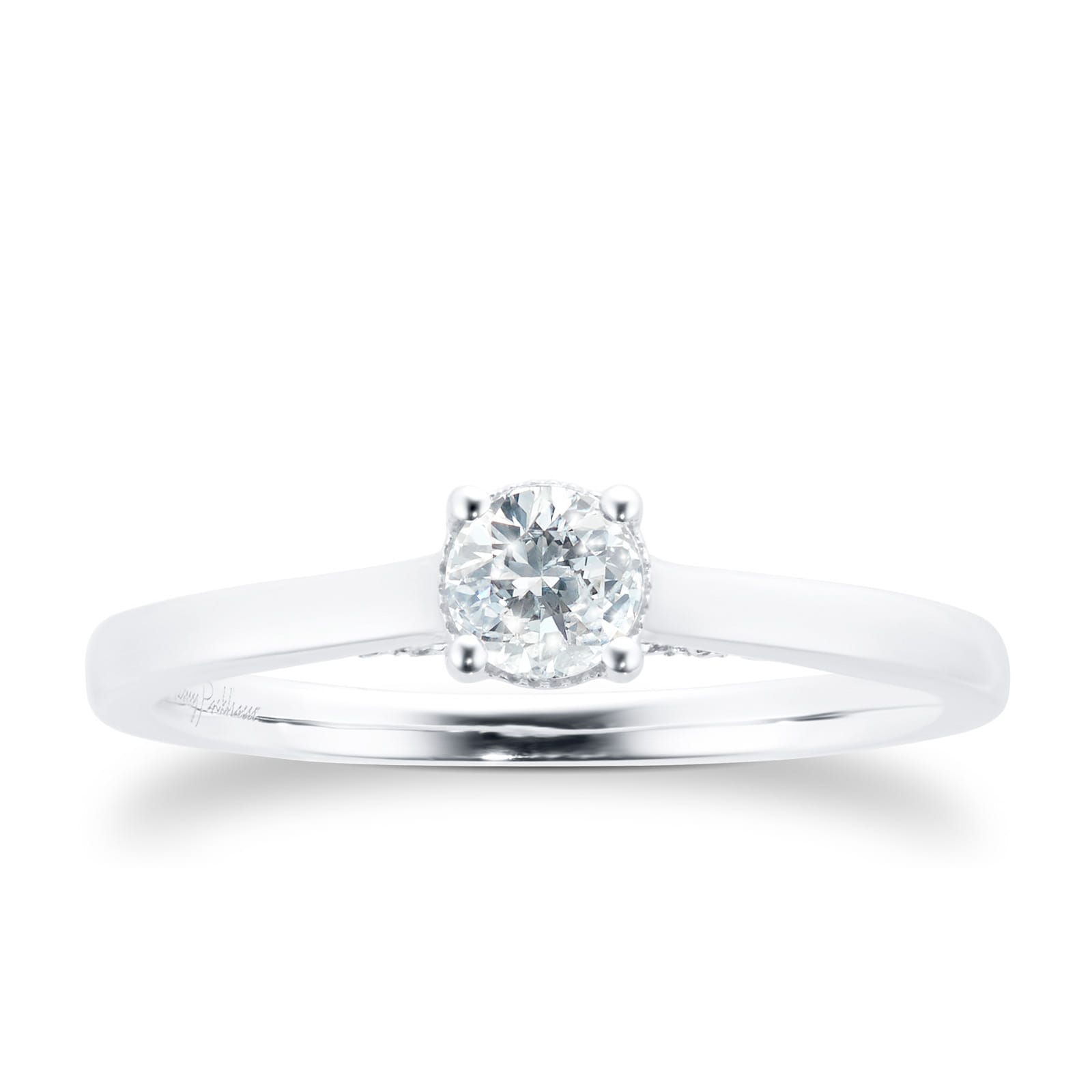 18ct White Gold 0.33ct Diamond Ring - Ring Size N