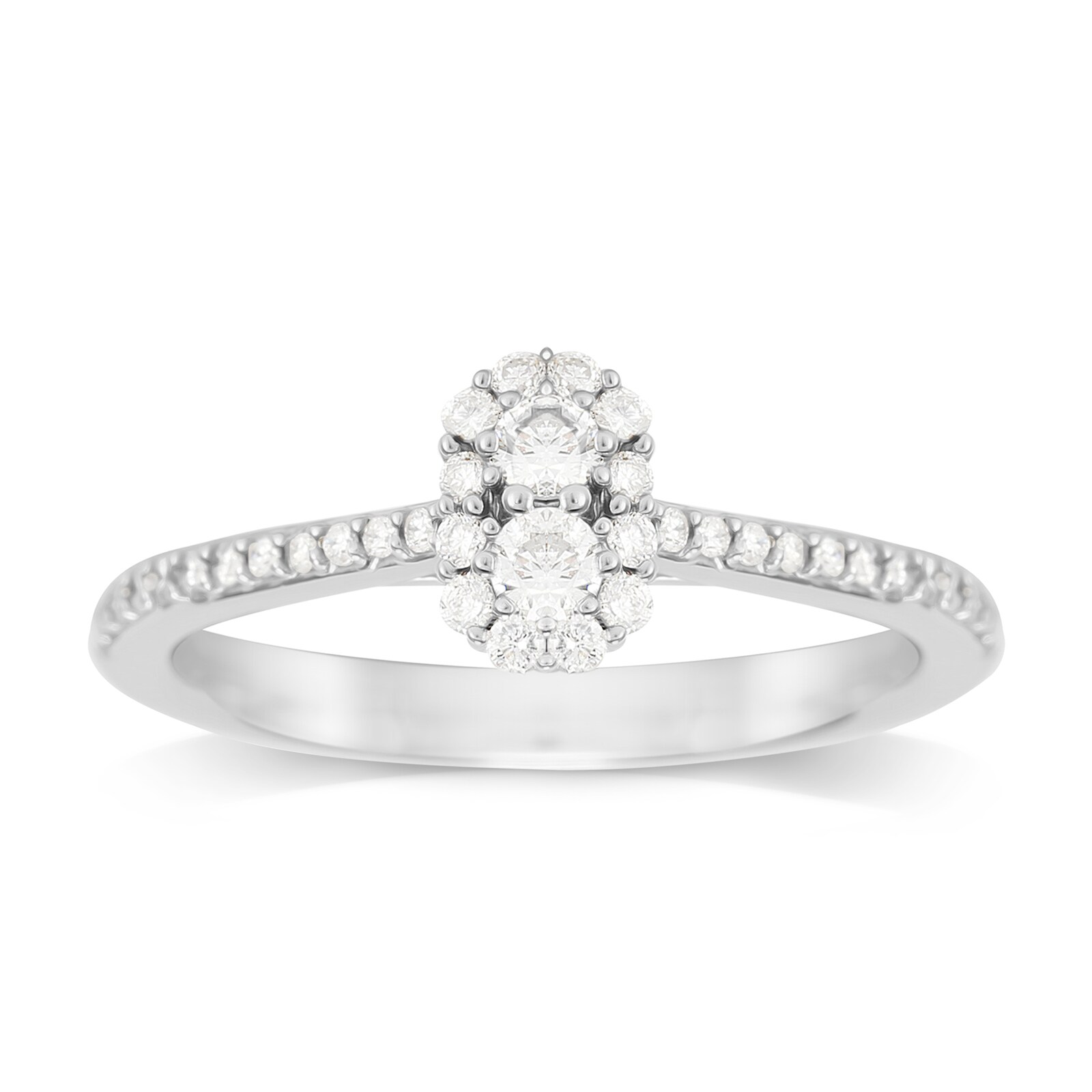Jenny Packham 18ct White Gold 0.33cttw Flower Cluster Diamond Ring Jenny Packham 18ct White Gold 0.33cttw Flower Cluster Diamond Ring