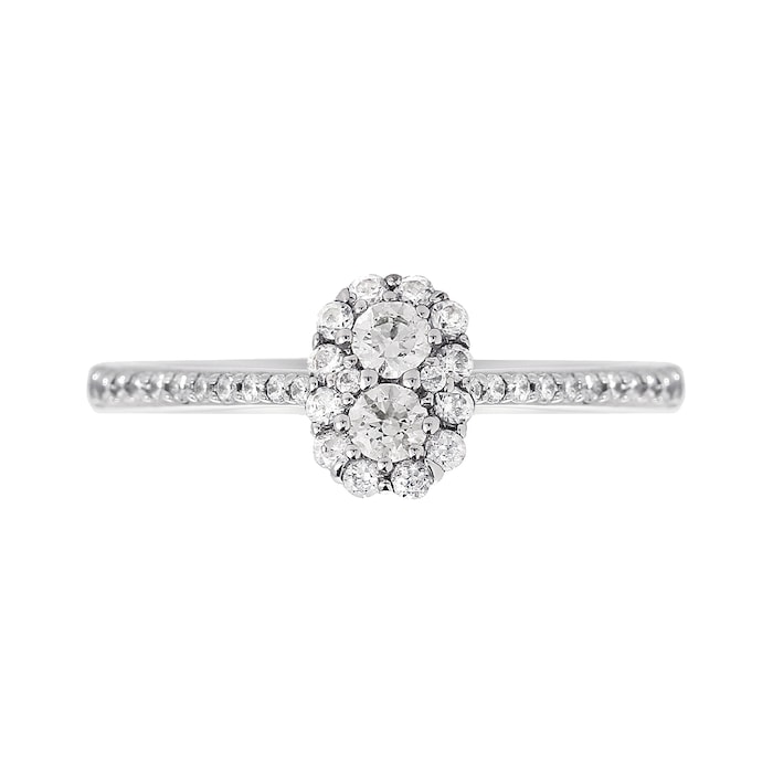 Jenny Packham 18ct White Gold 0.50cttw Flower Cluster Diamond Ring