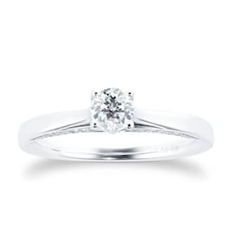 37410248 - 18ct White Gold 0.50cttw Brilliant Cut Diamond Ring