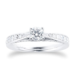 Jenny Packham 18ct White Gold 0.75 cttw Brilliant Cut Diamond Ring