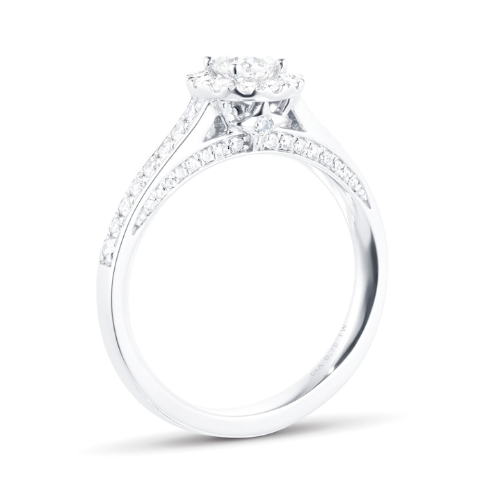 Jenny Packham 18ct White Gold 0.75cttw Brilliant Cut Halo Diamond Ring