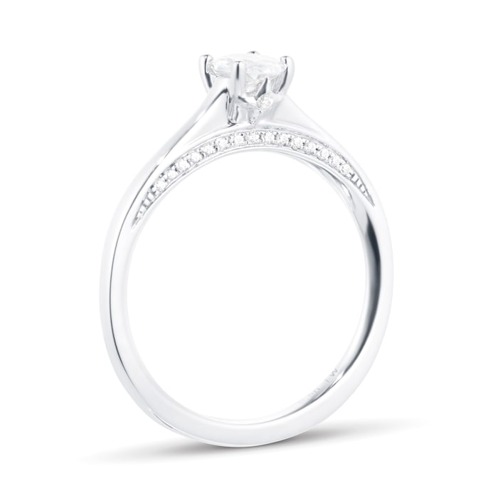 Jenny Packham 18ct White Gold 0.50cttw Oval Cut Diamond Ring