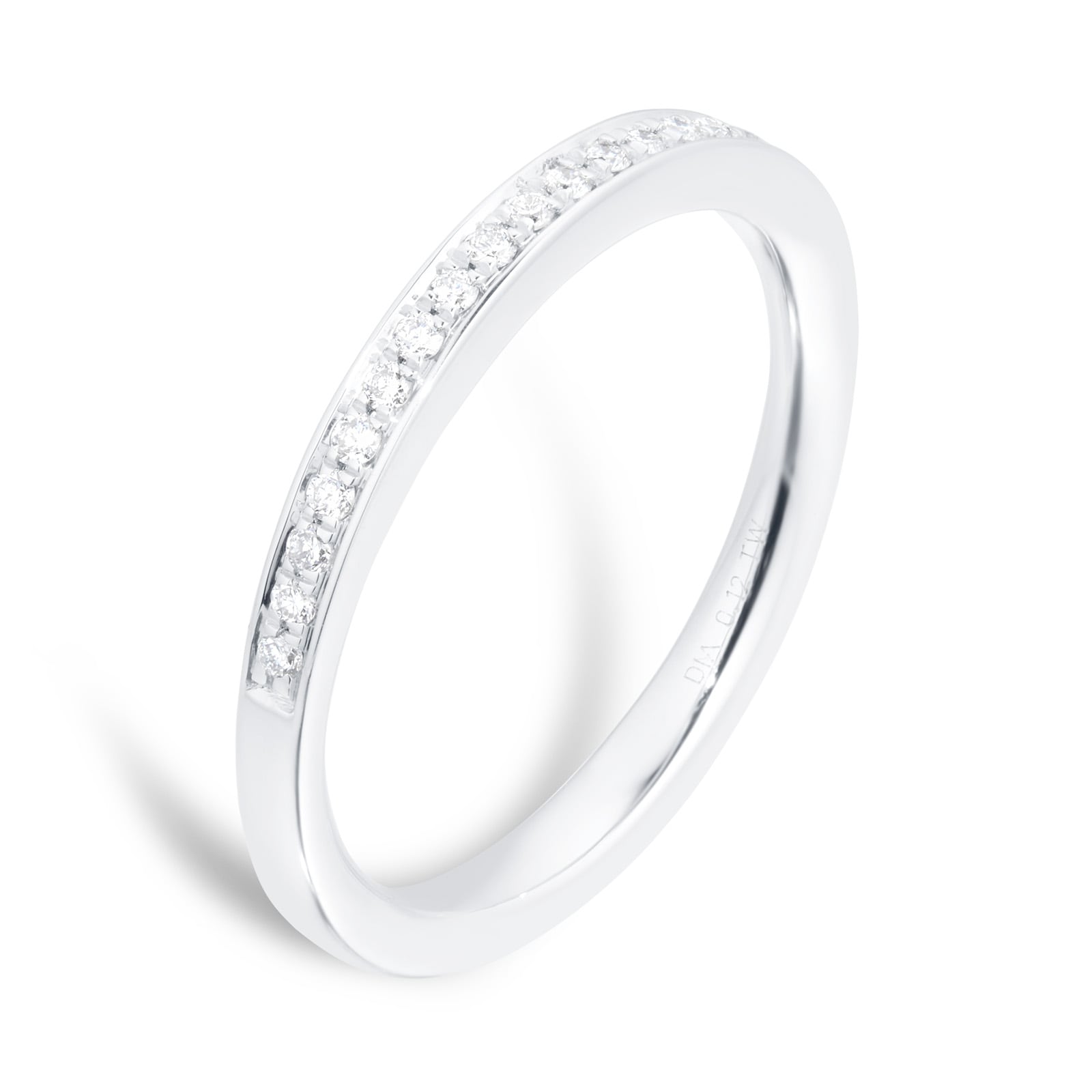 Jenny Packham 18ct White Gold 0.12cttw Diamond Wedding Ring - Ring Size K