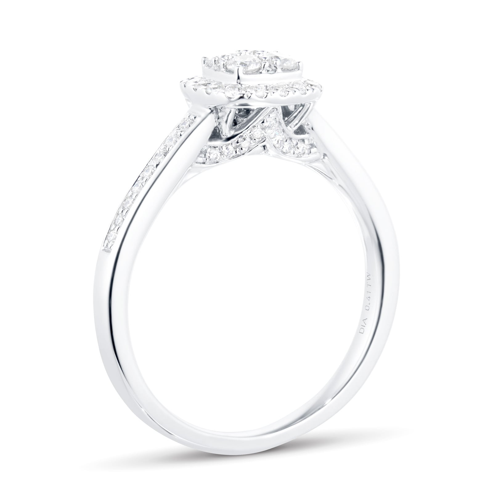 Jenny Packham Platinum Cluster 0.50cttw Diamond Bridal Set Jenny Packham Platinum Cluster 0.50cttw Diamond Bridal Set
