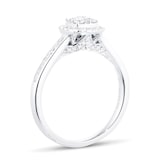 Jenny Packham Platinum Cluster 0.50cttw Diamond Bridal Set
