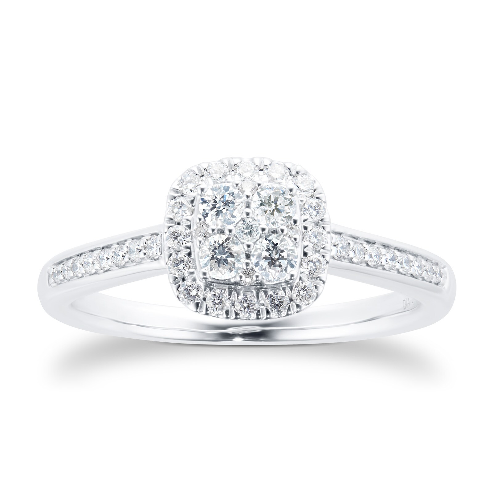 Jenny Packham Platinum Cluster 0.50cttw Diamond Bridal Set Jenny Packham Platinum Cluster 0.50cttw Diamond Bridal Set