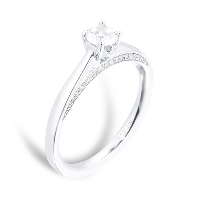 Jenny Packham Platinum 0.50cttw Brilliant Cut Diamond Ring