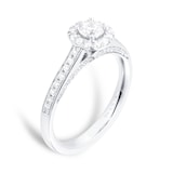Jenny Packham Platinum 0.75cttw Brilliant Cut Halo Diamond Ring