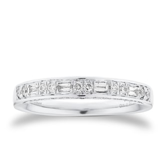 Jenny Packham 18ct White Gold 0.33cttw Mixed Cut Diamond Band