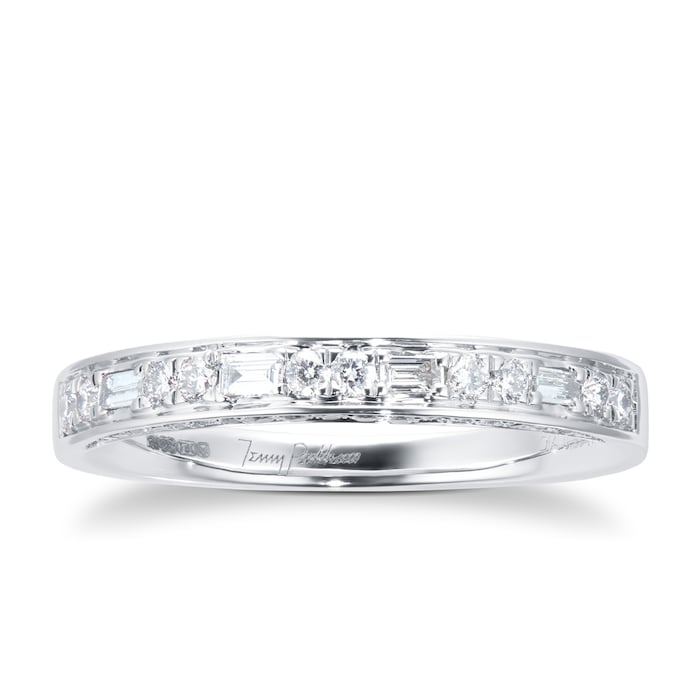 Jenny Packham Platinum 0.33cttw Mixed Cut Diamond Band