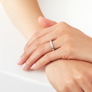 Jenny Packham Platinum 0.33cttw Mixed Cut Diamond Band