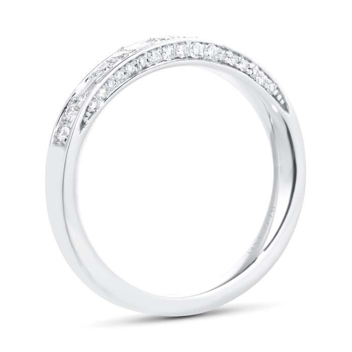 Jenny Packham Platinum 0.33cttw Mixed Cut Diamond Band