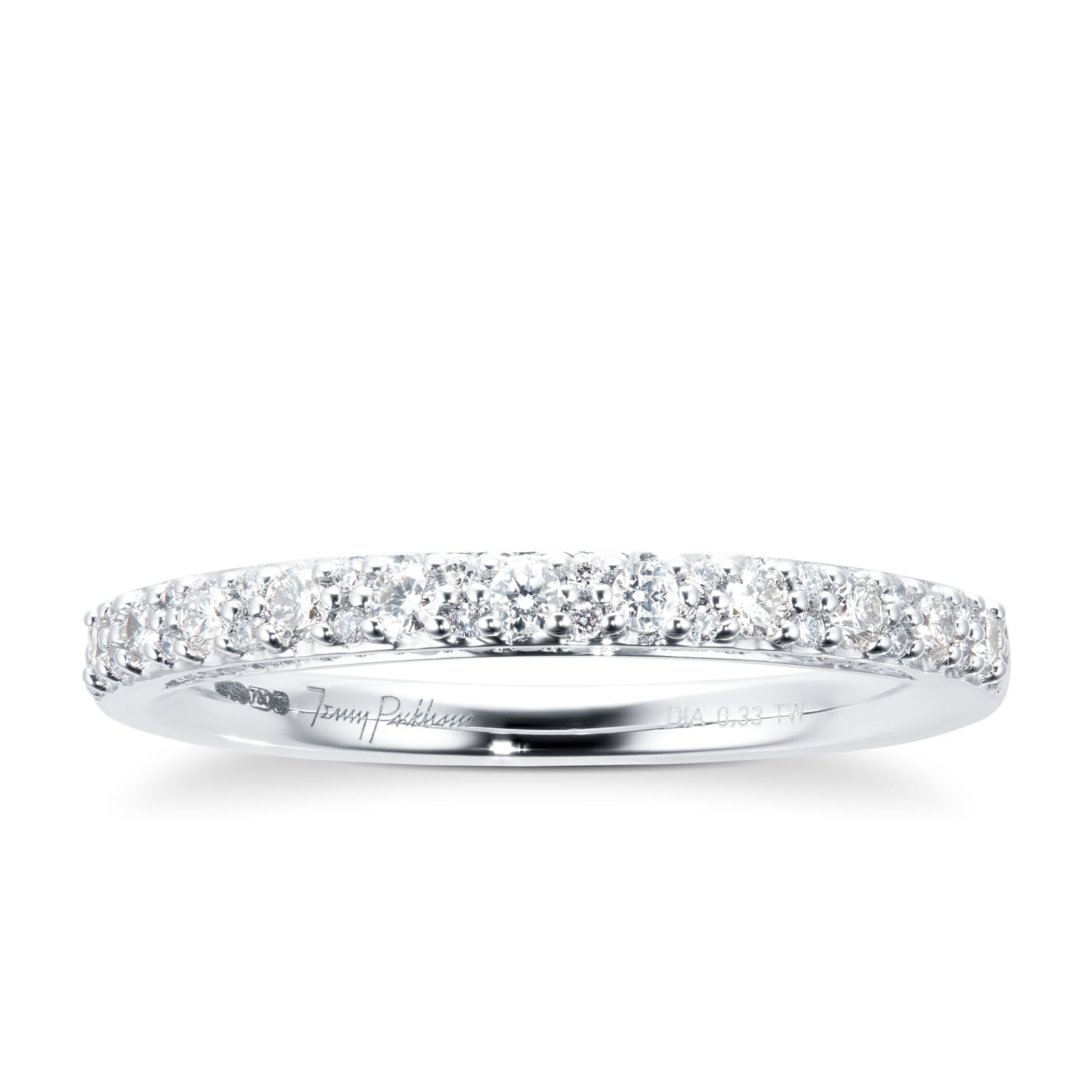 18ct White Gold 0.33cttw Diamond Band - Ring Size K