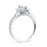 Jenny Packham 18ct White Gold 1.25cttw Pear Halo Engagement Ring