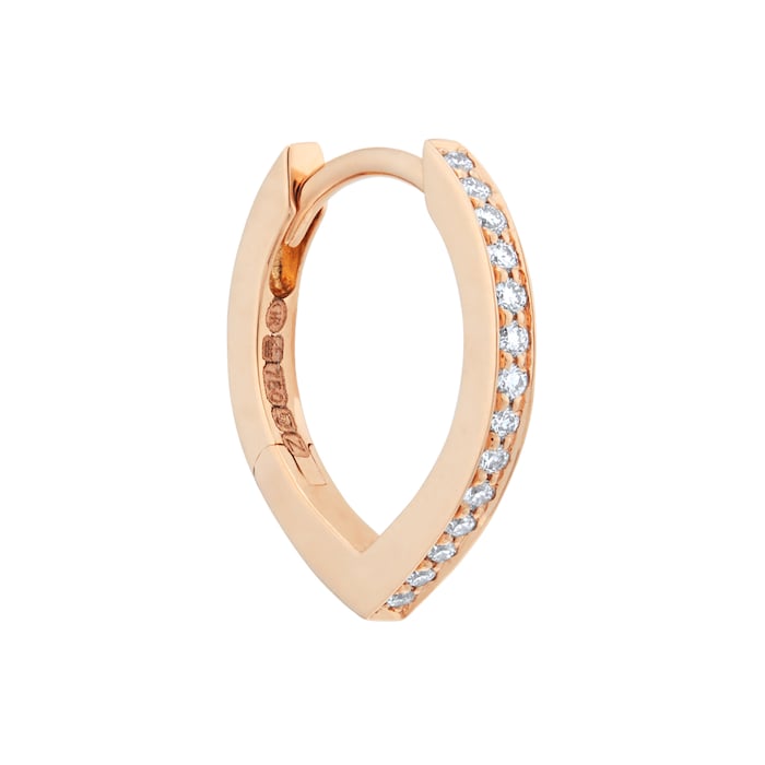 Repossi Antifer 18ct Rose Gold  & 0.07ct Diamond Pave Earring