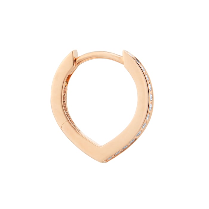 Repossi Antifer 18ct Rose Gold  & 0.07ct Diamond Pave Earring