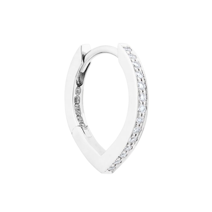 Repossi Antifer 18ct White Gold & 0.07ct Diamond Pave Earring