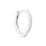 Repossi Antifer 18ct White Gold & 0.07ct Diamond Pave Earring