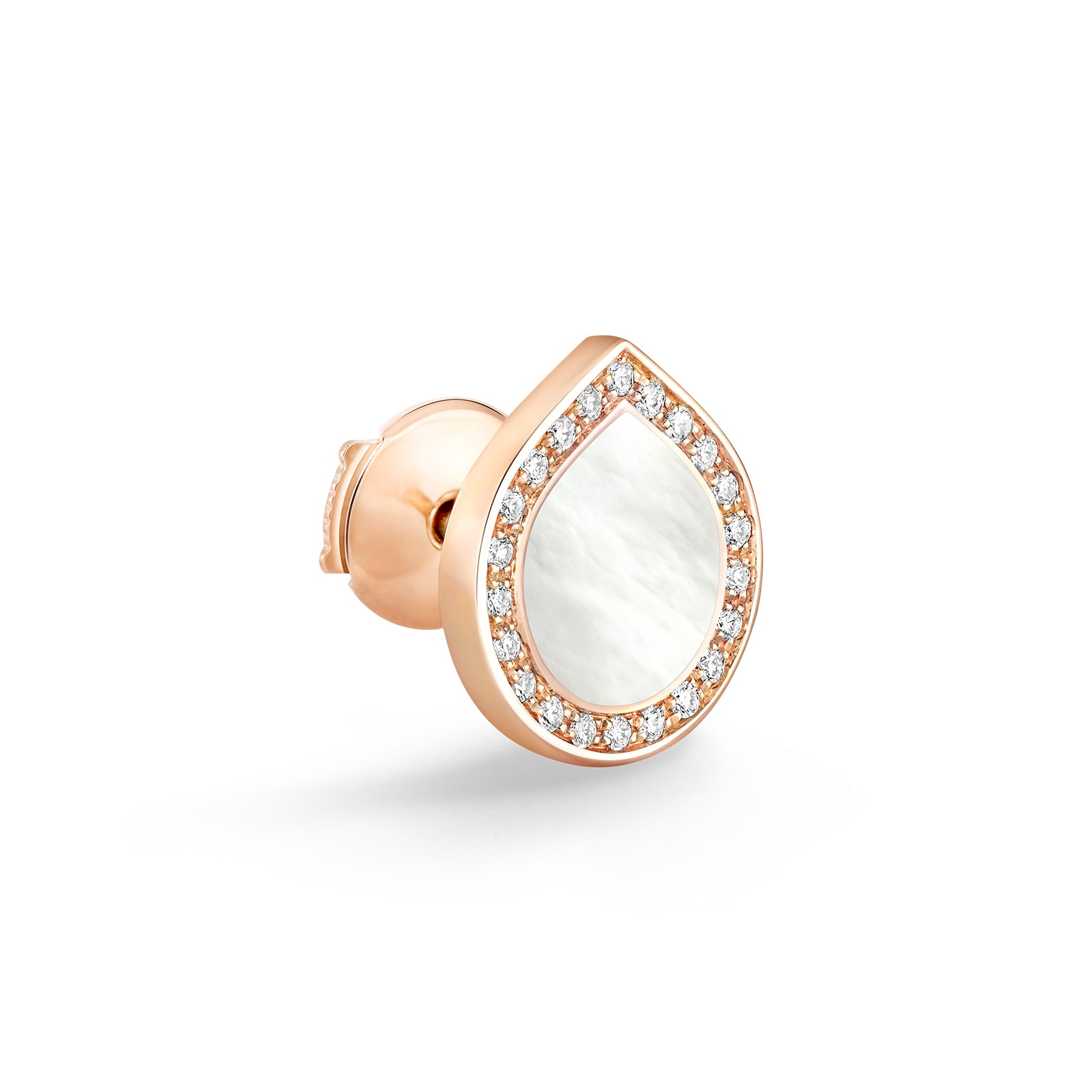 Repossi Antifer 18ct Rose Gold Mother of Pearl & 0.08ct Diamond Earring Repossi Antifer 18ct Rose Gold Mother of Pearl & 0.08ct Diamond Earring