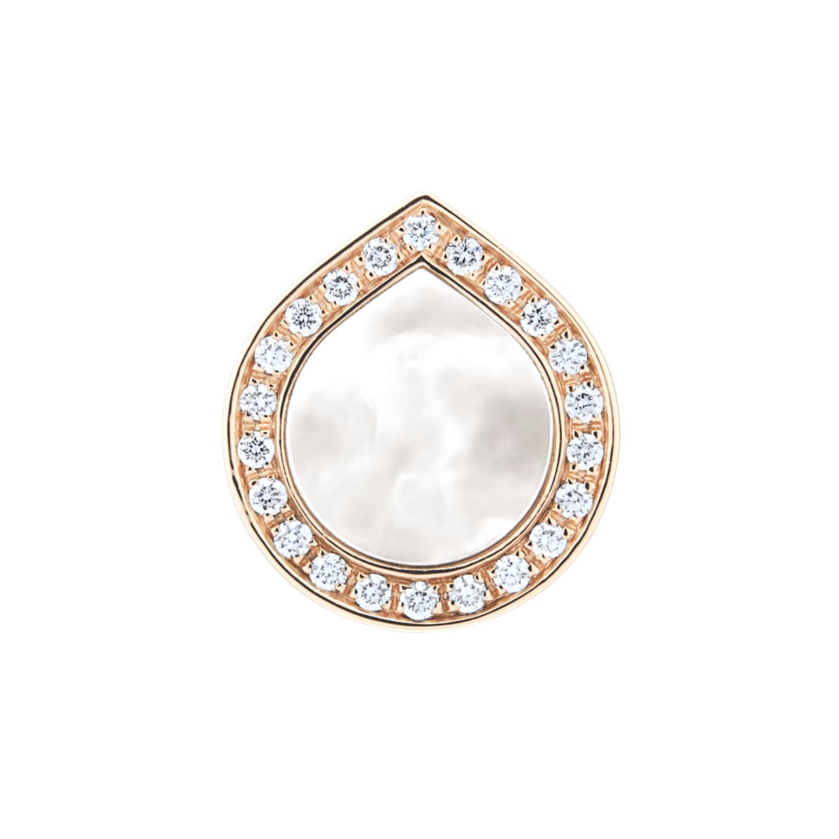 Repossi Antifer 18ct Rose Gold Mother of Pearl & 0.08ct Diamond Earring Repossi Antifer 18ct Rose Gold Mother of Pearl & 0.08ct Diamond Earring