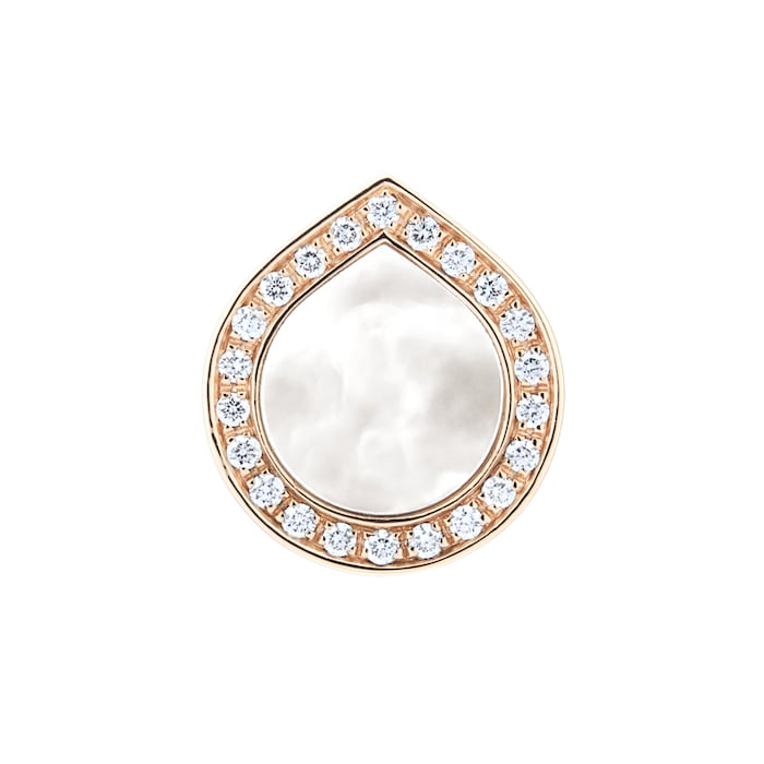 Repossi Antifer 18ct Rose Gold Mother of Pearl & 0.08ct Diamond Earring