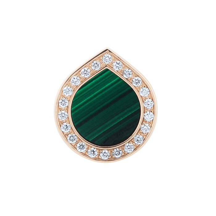 Repossi Antifer 18ct Rose Gold Malachite & 0.08ct Diamond Earring