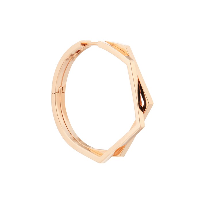 Repossi Antifer 18ct Rose Gold Two Row Large Hoop Earring