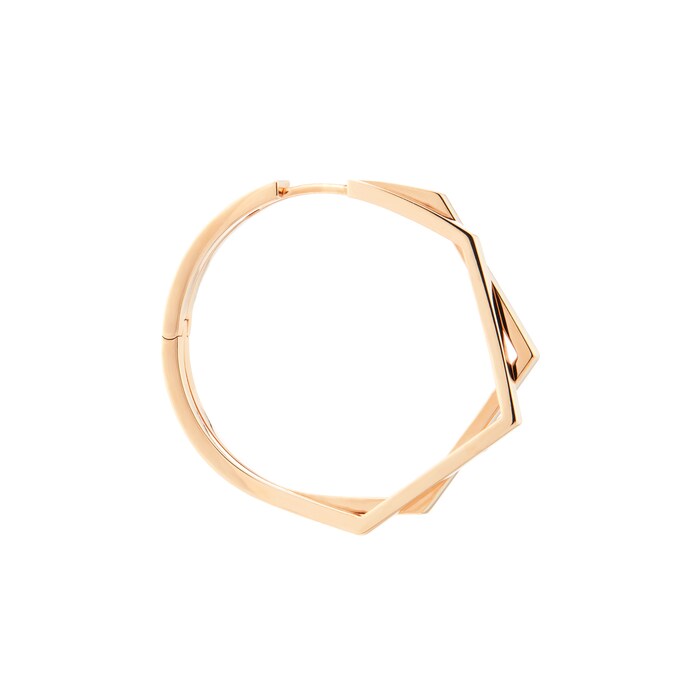 Repossi Antifer 18ct Rose Gold Two Row Large Hoop Earring