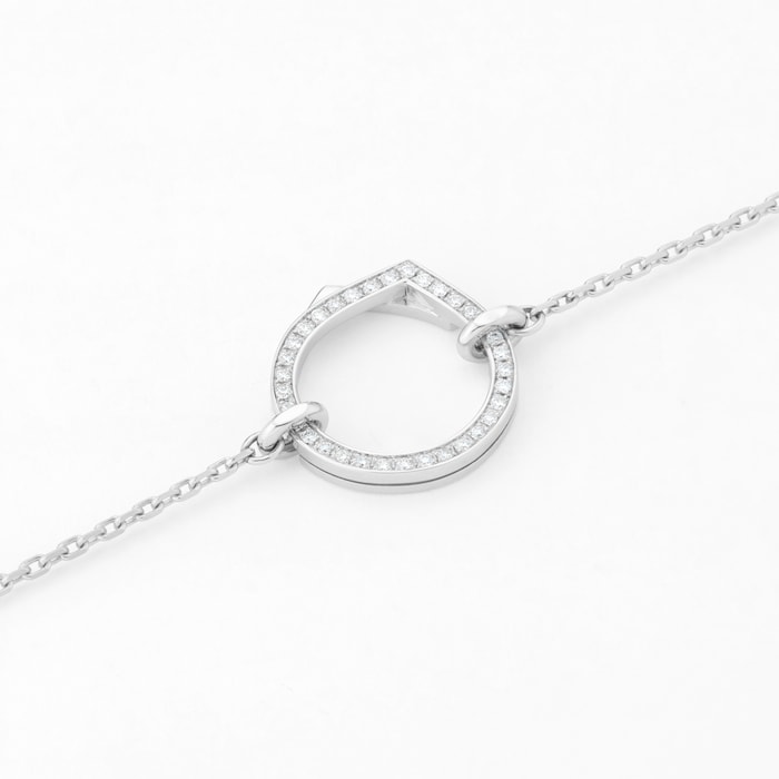 Repossi Antifer 18ct White Gold & 0.17ct Diamond Bracelet