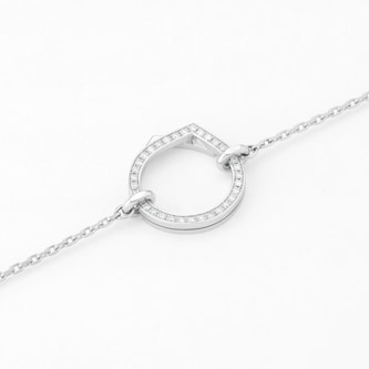 Repossi Antifer 18ct White Gold & 0.17ct Diamond Bracelet