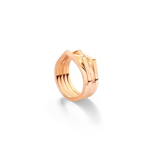 Repossi Antifer 18ct Rose Gold Four Row Ring