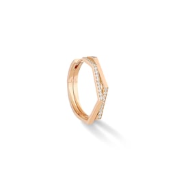 37420766 - Antifer 18ct Rose Gold & 0.20ct Diamond Two Row Earring