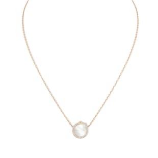 Repossi Antifer 18ct Rose Gold Mother of Pearl & 0.18ct Diamond Pendant