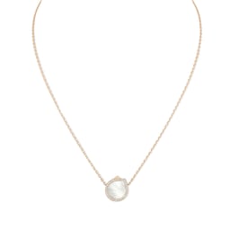37420767 - Antifer 18ct Rose Gold Mother of Pearl & 0.18ct Diamond Pendant