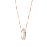 Repossi Antifer 18ct Rose Gold Mother of Pearl & 0.18ct Diamond Pendant