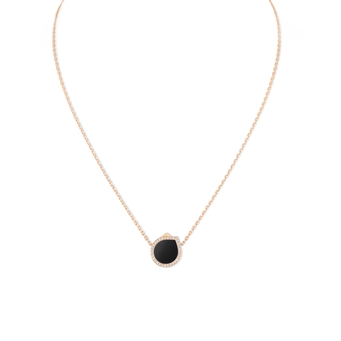 Repossi Antifer 18th Rose Gold Onyx & 0.18ct Diamond Pendant