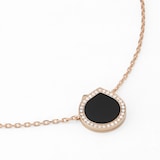 Repossi Antifer 18th Rose Gold Onyx & 0.18ct Diamond Pendant