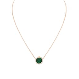 37420771 - Antifer 18ct Rose Gold Malachite 
0.18ct Diamond Pendant