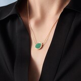 Repossi Antifer 18ct Rose Gold Malachite & 0.18ct Diamond Pendant